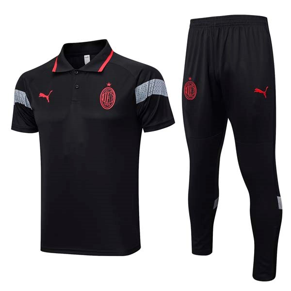 Polo AC Milan Conjunto Completo 2023/2024 Negro